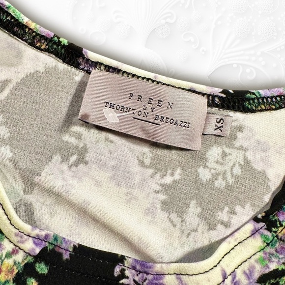 NWOT Preen By Thornton Bregazzi ‘Form’ Violet & Diamond Print Dress Size XS - Picture 7 of 15